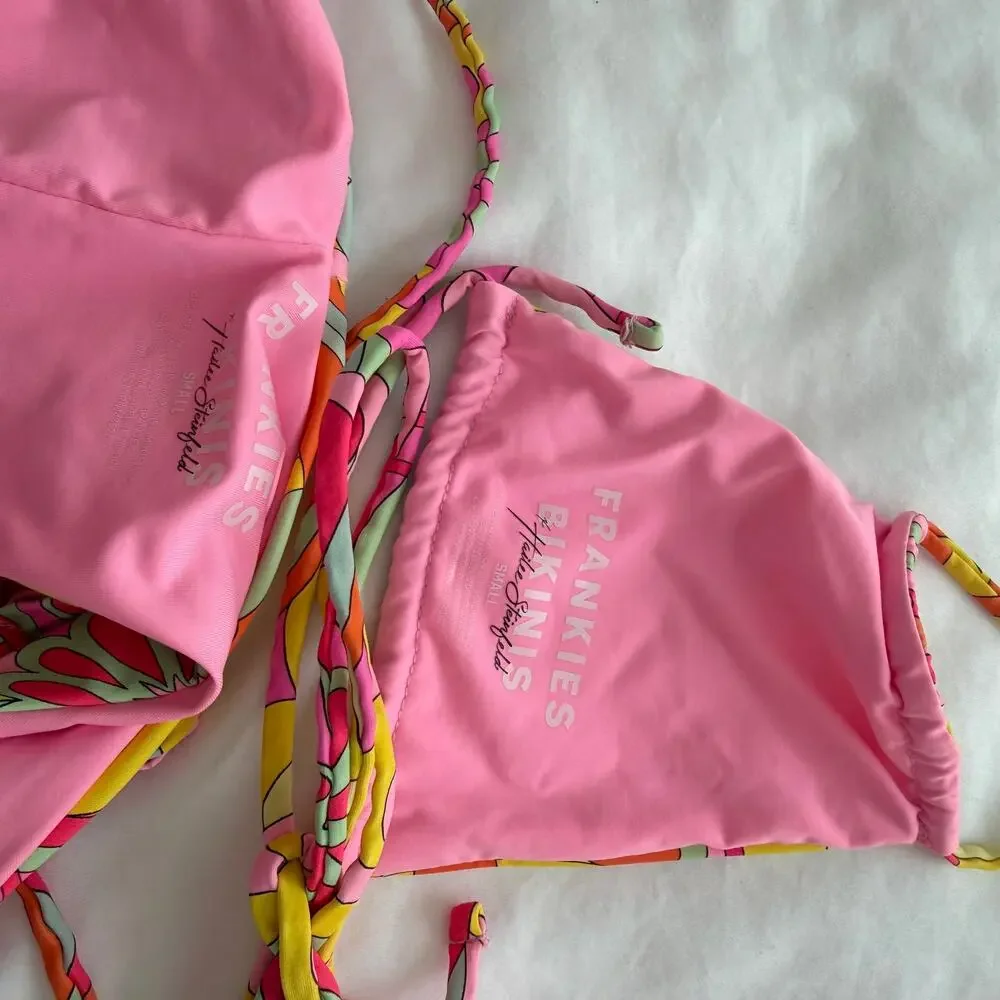 Frankie’s Bikini x Hailee Steinfeld Colorful Swirl Bikini Set Size S